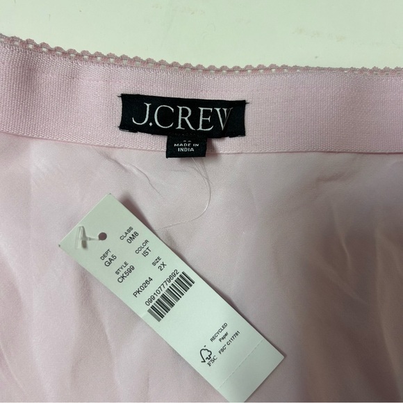 NWT J.Crew Gwen lace-trim slip skirt in linen (size 2X) - Picture 6 of 6